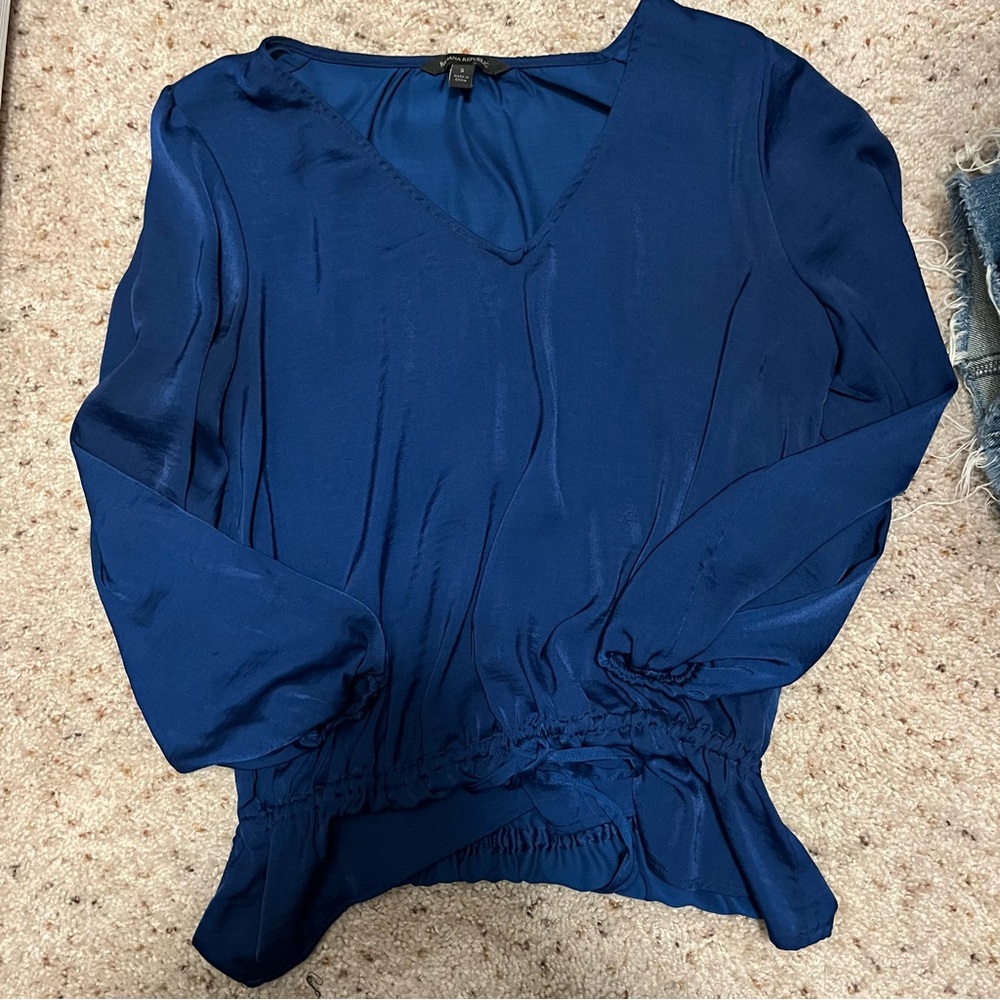 Banana Republic dark blue blouse